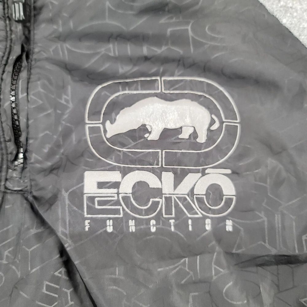 Ecko function Jacket Mens Large Gray Spellout Lar… - image 8